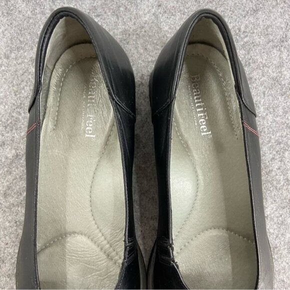 BeautiFeel Black Leather Classic Mini Heel Loafers Women’s Size 39 or US 8-8.5 - Picture 7 of 10